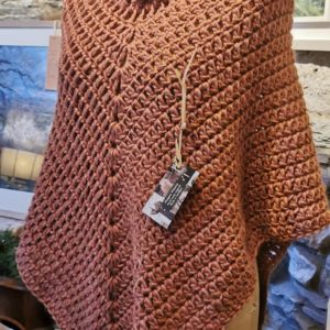 Hand Knitted Poncho-Harvest