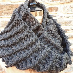 Hand Knitted Snood-Grey